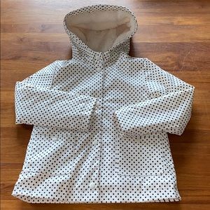 C&C California+Polka Dot+Fleeced+Rain Jacket+Sz 4